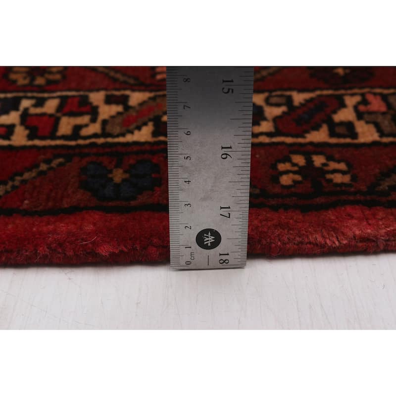 ECARPETGALLERY Hand-knotted Andelz Red Wool Rug - 3'8 x 10'3