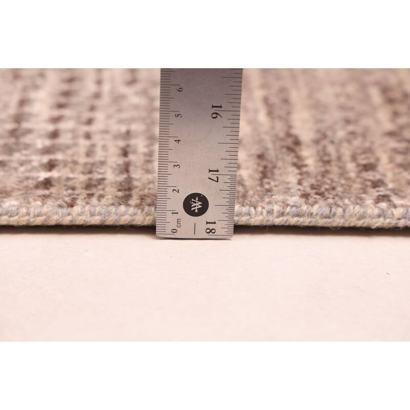 ECARPETGALLERY Hand-knotted Finest Silk Shadow Taupe Viscose, Wool Rug - 9'0 x 12'2