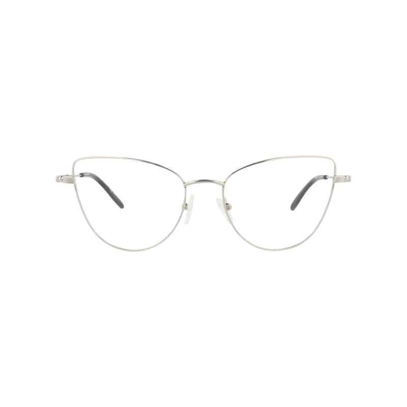 Alexander McQueen Cat Eye-Frame Metal Optical Frames - Ruthenium Ruthenium Transparent - Grey