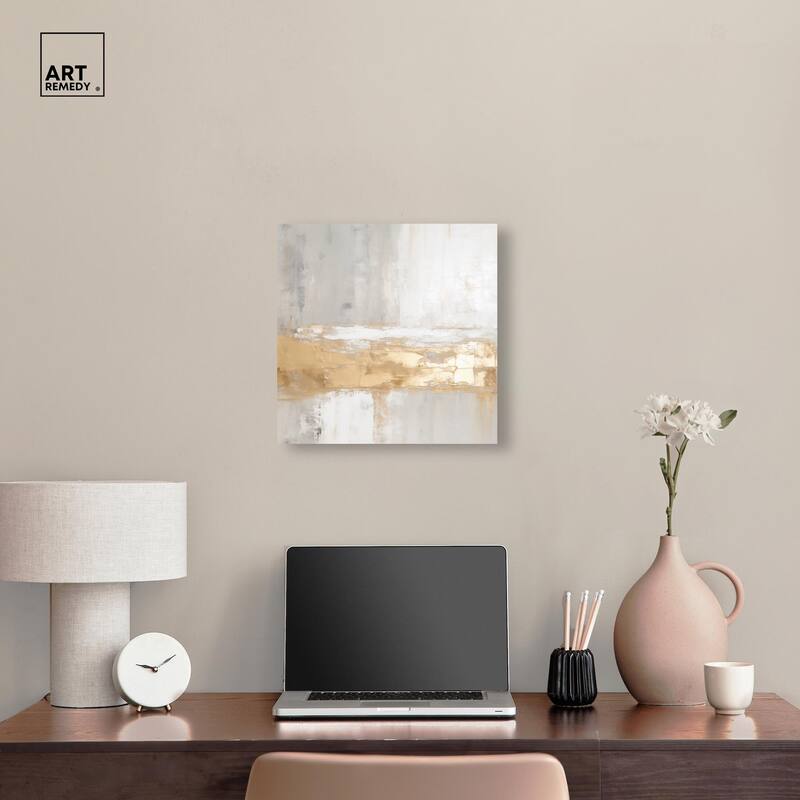 Melted Goldscape III Canvas by Art Remedy, Gallery Wrapped