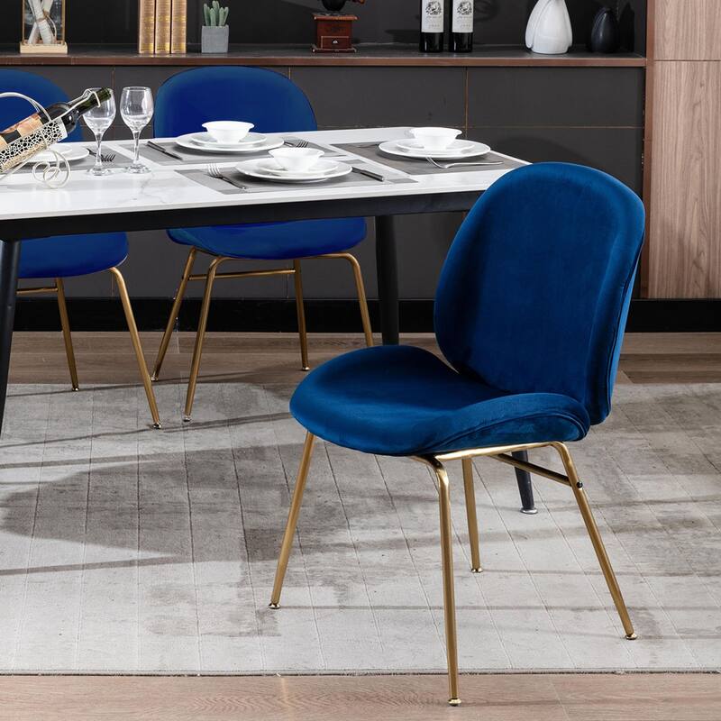 Porthos Home Cace Velvet Gold Leg Dining Chair