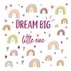 preview thumbnail 15 of 14, Walplus Colorful Rainbows Dream Big Kids Wall Stickers Nursery Décor