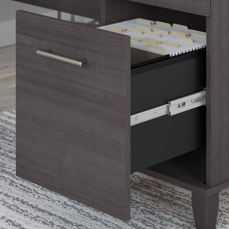 Bush Furniture Somerset 60W L Shaped Desk with Drawers and Storage