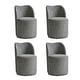 preview thumbnail 6 of 19, HULALA HOME Amalia Modern 21.5"W Ergonomic 360° Swivel Dining Chair with Curved Backrest Set of 4