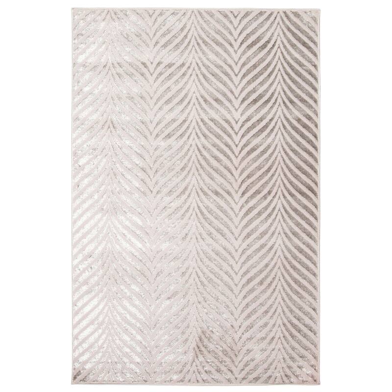ECARPETGALLERY Machine Woven Roman Ivory Area Rug - Grey - 8' x 10' - Rectangle