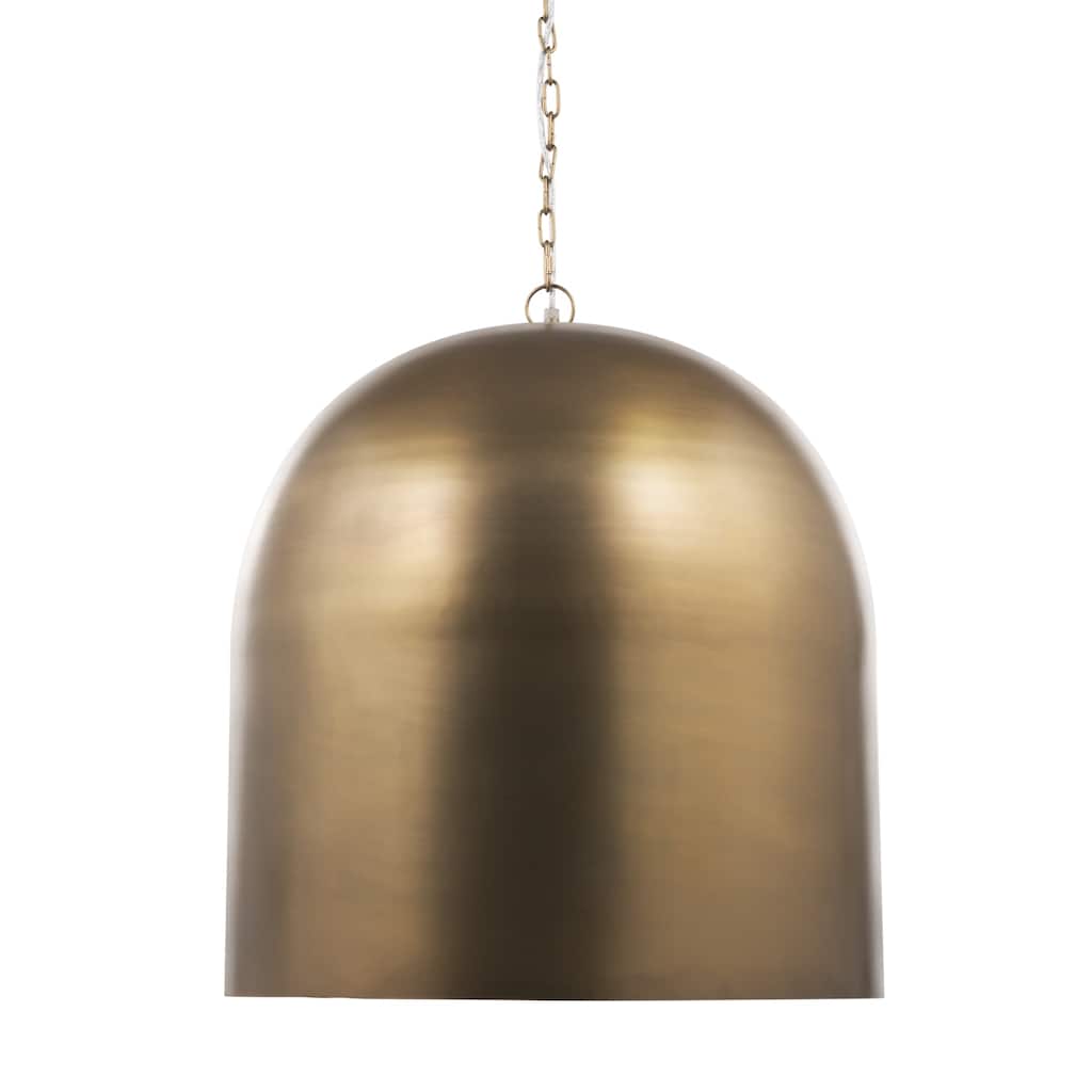 Sanne Antiqued Gold Metal w/ Silver Foil Large Pendant Light - 23.5L x 23.5W x 25.5H
