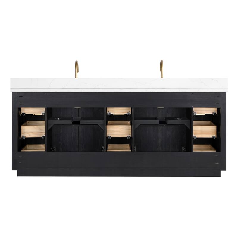 Cadiz Bath Vanity with Composite Stone Top and Mirror