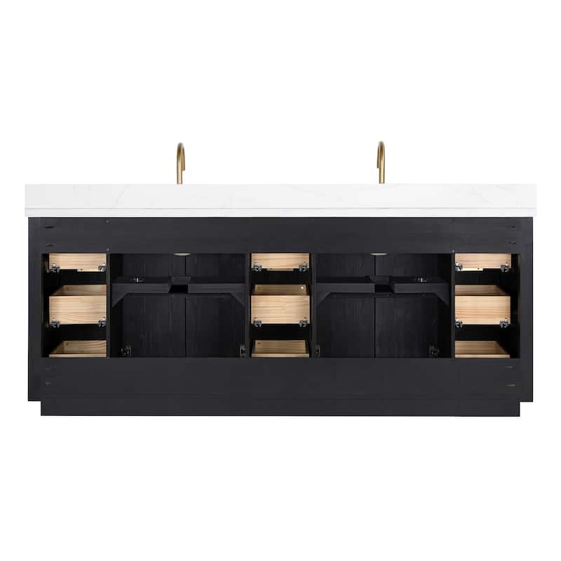 Cadiz Bath Vanity with Composite Stone Top without Mirror