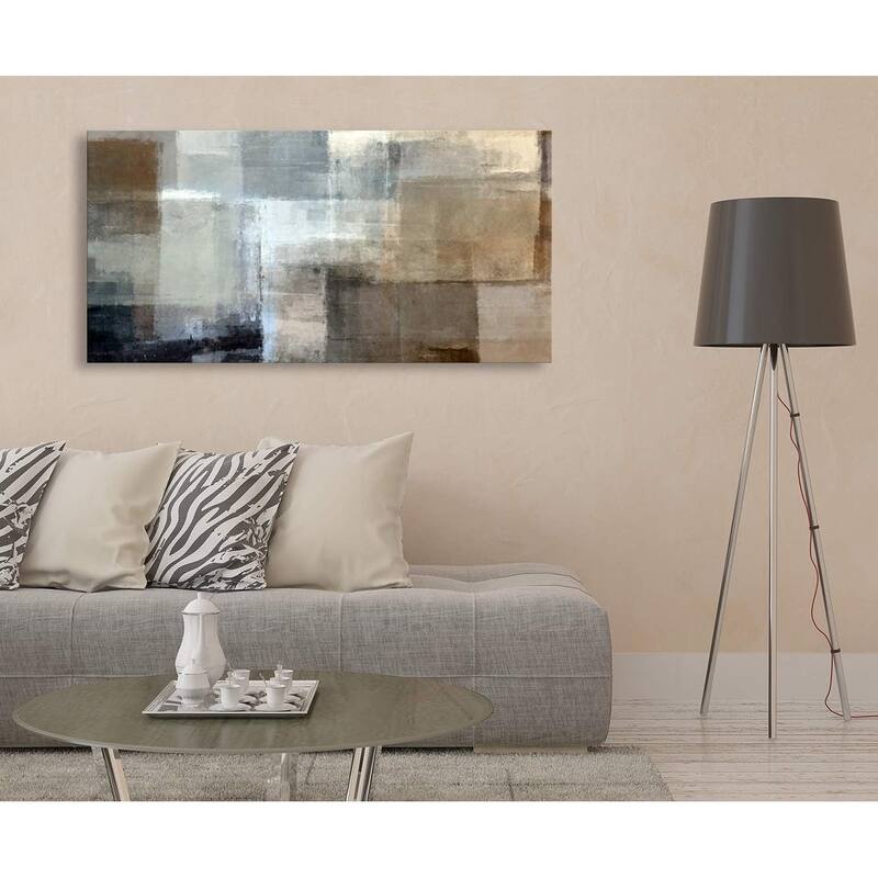 Abstract Wall Art Print Paintings Grey and Brown