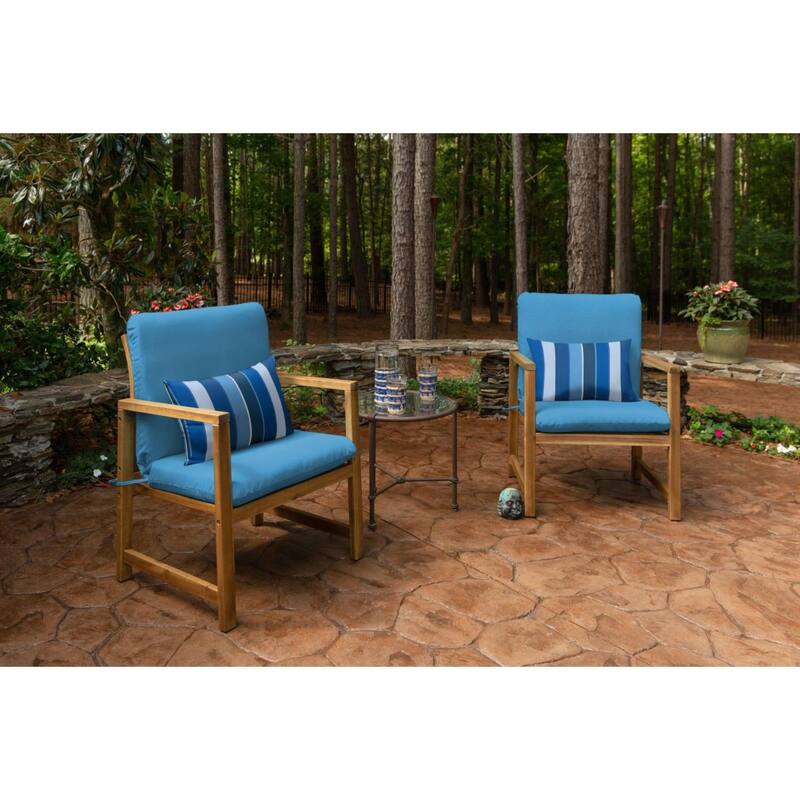 Sunbrella 20x13 Striped Outdoor Lumbar Throw Pillow