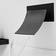 preview thumbnail 17 of 34, Wall Mount Bathroom Faucet Waterfall Brass Modern 2 Hole Bathroom Sink Basin Vanity Faucets with Valve