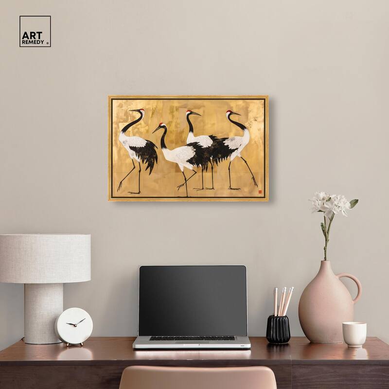Birds of Gold Canvas by Art Remedy