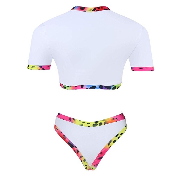 crop rash guard bikini
