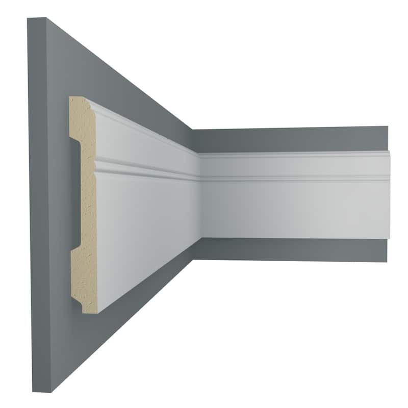 5 3/8"H x 5/8"P x 96"L Emilio Baseboard Moulding - 1-Pack