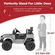 preview thumbnail 3 of 3, 12V Kids Ride On Truck with Remote Control, Spring Suspension - Light Gray - Light Gray