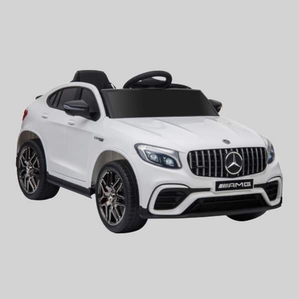 slide 2 of 3, Licensed Mercedes Benz AMG GLC63S Coupe 12V Electric Ride On Car for Toddlers with Remote, Horn, MP3 & Lights White