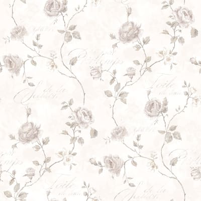 Galerie Wallcoverings Vintage Roses Trailing Roses Non-Woven Matte Wallpaper Roll