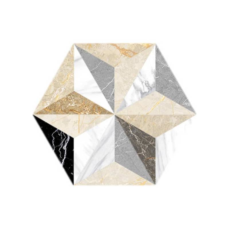 Osiris 8x9 Matte 3D Hexagon Porcelain Patterned Tile - Floor, Wall, Backsplash