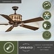 preview thumbnail 2 of 9, Yosemite 56 in. Burnished Bronze Rustic Ceiling Fan, Reversible Rosewood-Dark Walnut Blades, LED Lighted Motor Housing, Remote