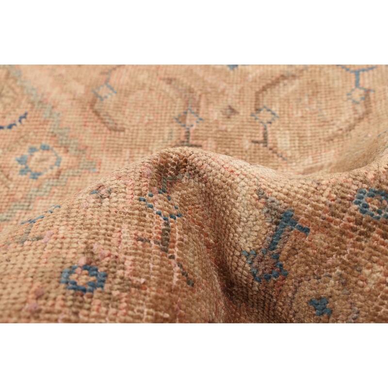 ECARPETGALLERY Hand-knotted Antalya Vintage Tan Wool Rug - 3'4 x 9'9