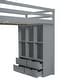 preview thumbnail 20 of 18, Eye-catching Design Full Size Loft Bed with large shelves, Desk and LED Light, Maximum storage space, Versatility galore, Grey