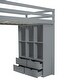 preview thumbnail 14 of 18, Twin Size Loft Bed with Large Shelves, Writing Desk and LED Light