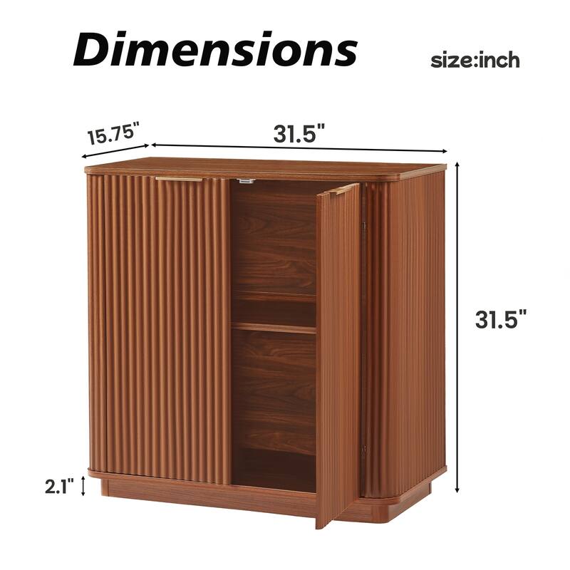 Buffet Cabinet Sideboard with Storage Curved wave Design for Bedroom, Living Room, Hallway