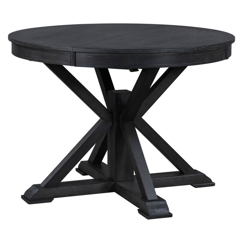 Retro Functional Extendable Dining Table with a 12" Leaf