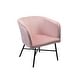 preview thumbnail 8 of 23, Porthos Home Belia Velvet Dining Chair, Rust-resistant Steel Legs Pink