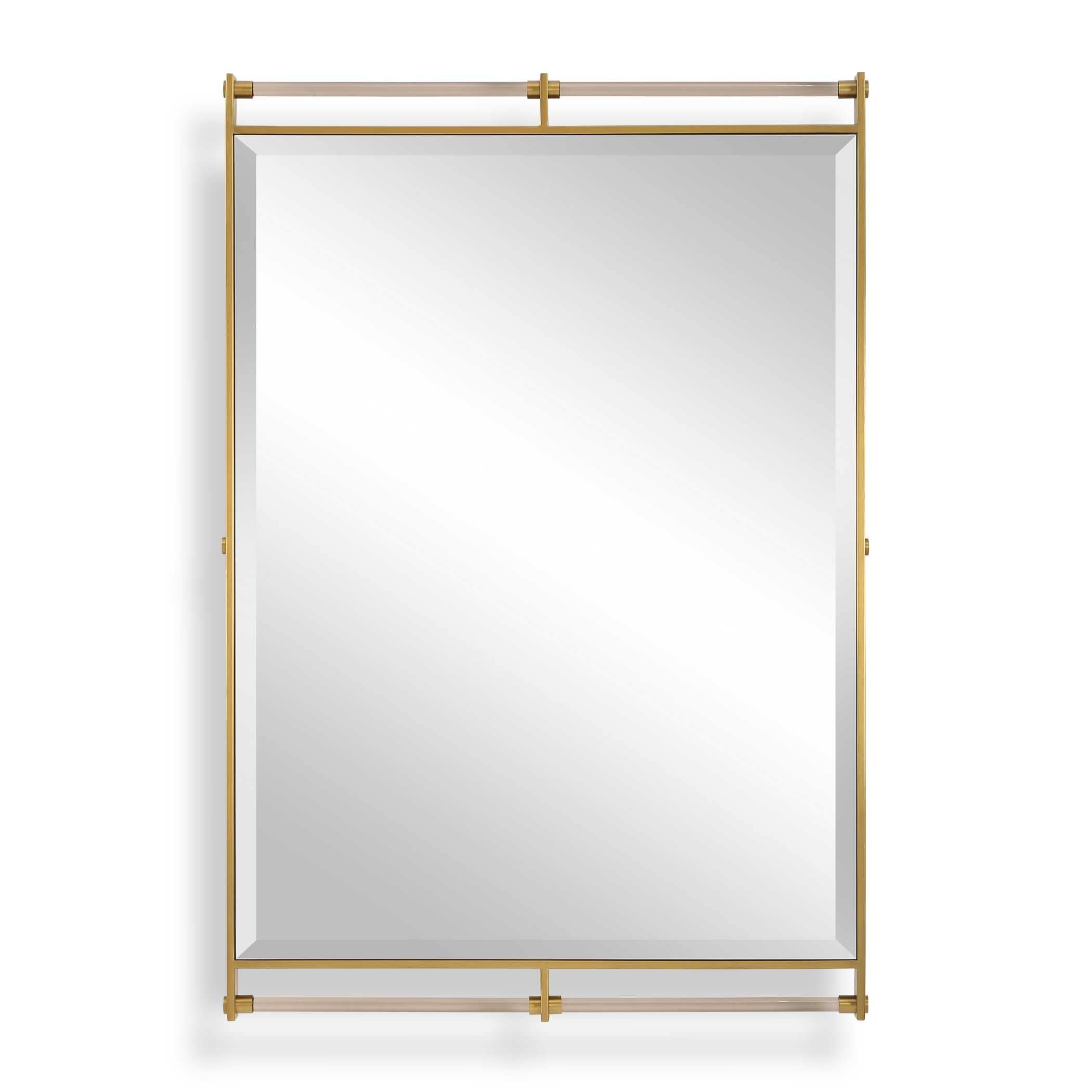 Uttermost Ripoll Antique Brass Mirror - 31.25" W x 45.75" H x 1.63" D