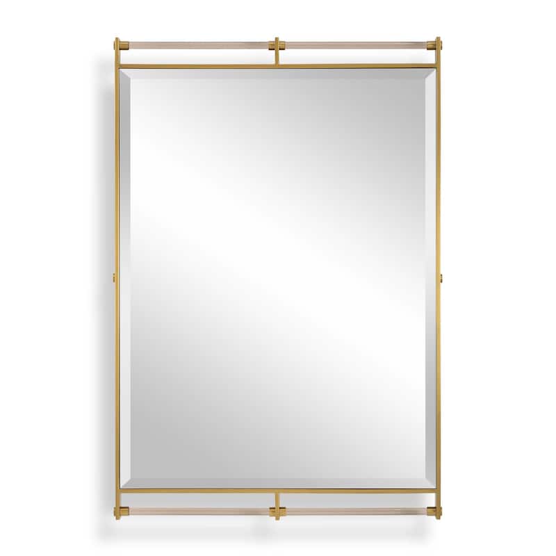 Uttermost Ripoll Antique Brass Mirror - 31.25" W x 45.75" H x 1.63" D