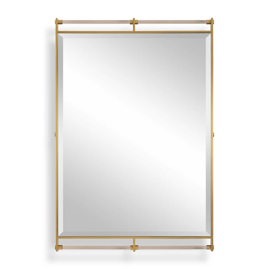 Uttermost Ripoll Antique Brass Mirror - 31.25" W x 45.75" H x 1.63" D
