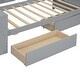 preview thumbnail 5 of 26, Daybed with Storage Shelves and 2 Drawers, Wood Sofa Bed Frame Storage Platform Bed for Kids Adults, No Box Spring Needed