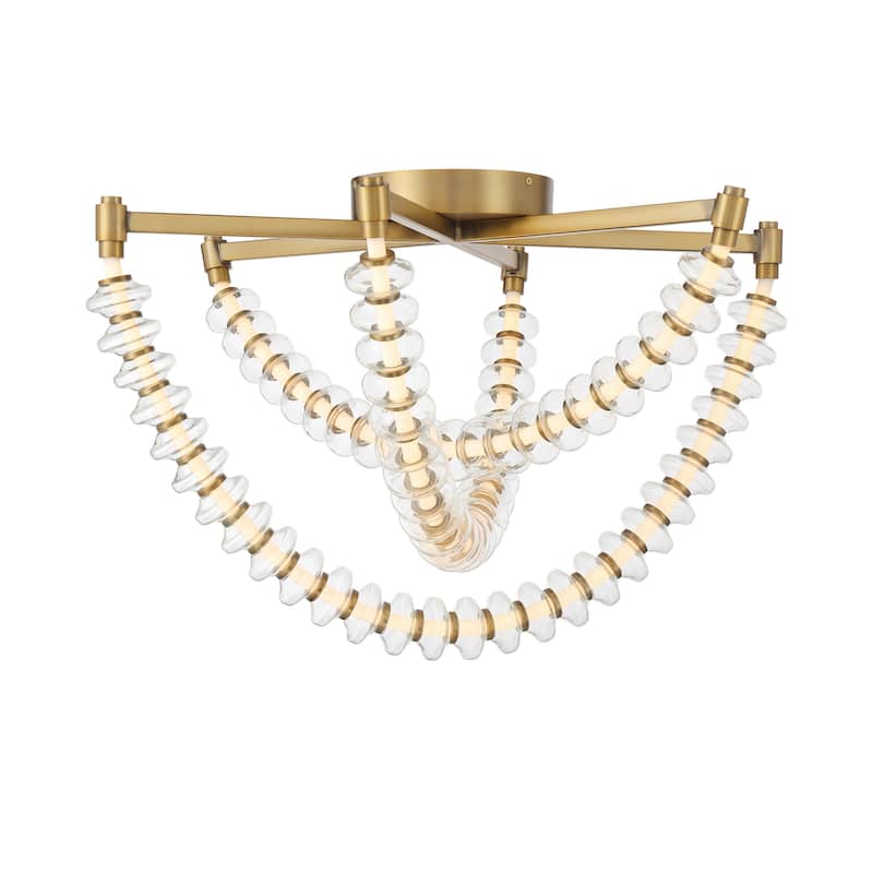 Minka Lavery 5645-L Pearl 28" Wide Semi-Flush Ceiling Fixture