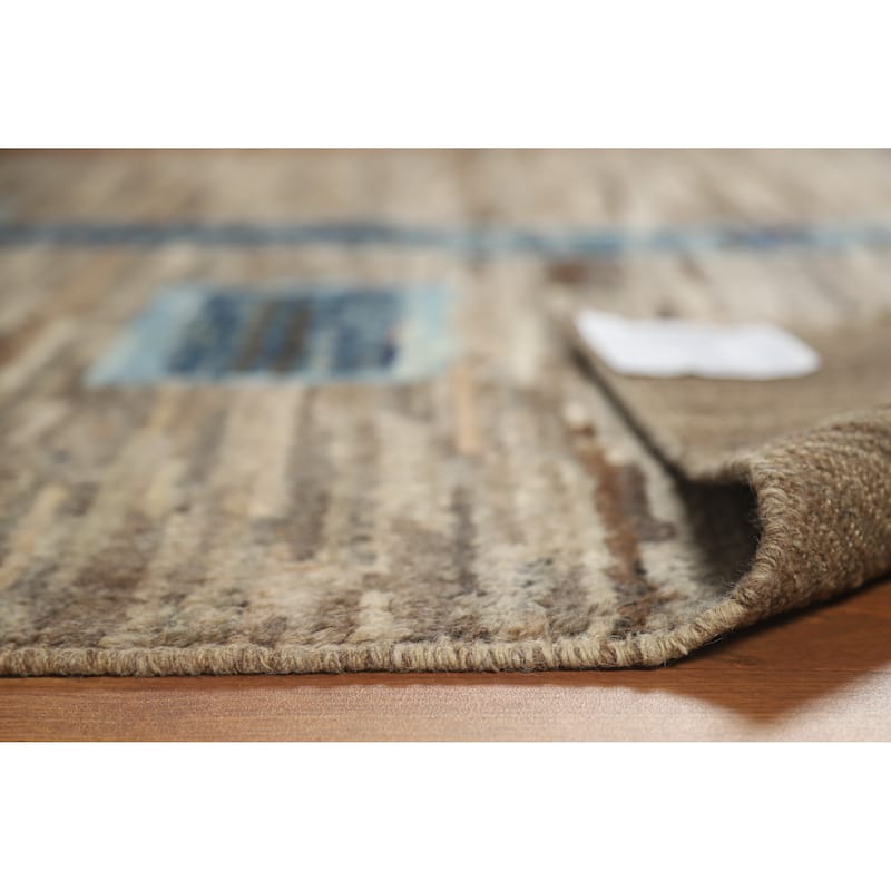 Geometric Moroccan Rug Hand-Knotted Bedroom Wool Carpet - 5'3" x 6'5"