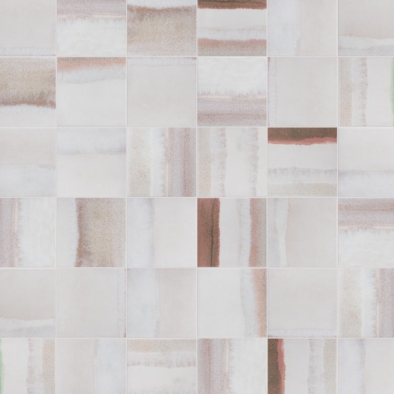Merola Tile Matter Canvas Bone Red 6" x 6" Porcelain Floor and Wall Tile - Case (25 Tiles)