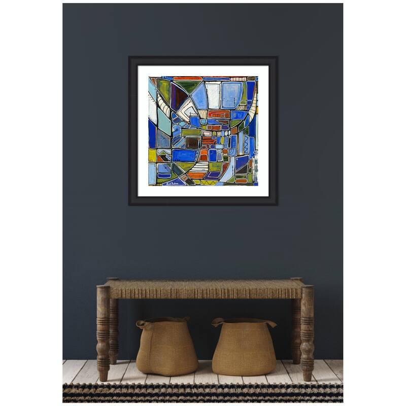 Kate and Laurel Framed Art Retro Current by Leah Nadeau