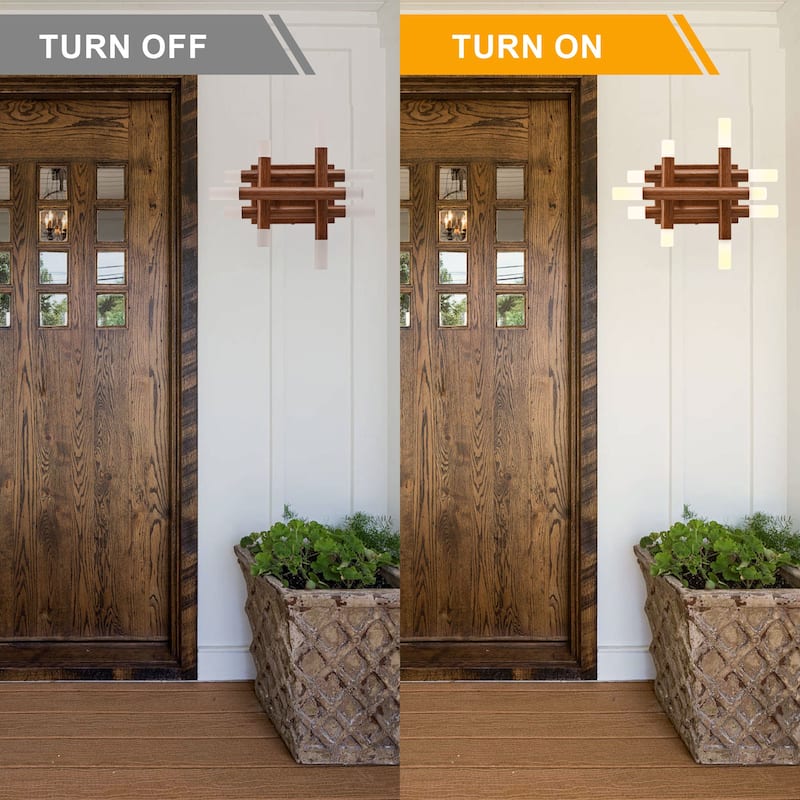 Bella Depot Wall Light Farmhouse Dimmable LED Sconce with Remote 13" x12"