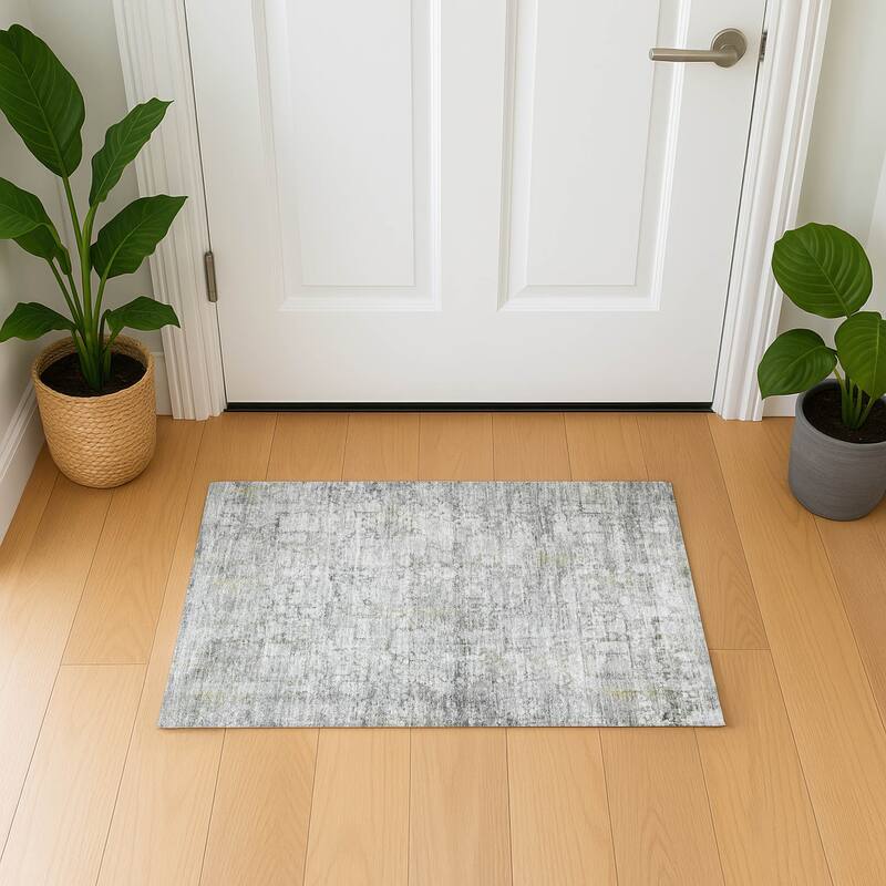 Premium Washable Super Soft Traditional Vintage Mayfield Rug - Gray - 1'8" x 2'6"