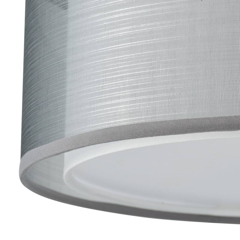Modern Brushed Nickel 3-Light Semi Flush Mount Ceiling Lighting Fixture