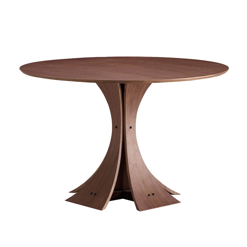 47.24'' Round Modern Style MDF Wood Dining Table, Suitable for Kitchen, Living Room, Cafe, Milk Tea Shop