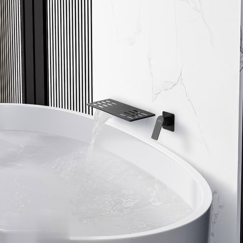 Waterfall Faucet 1-Handle Wall Mount Lavatory Faucet Mixer Tap