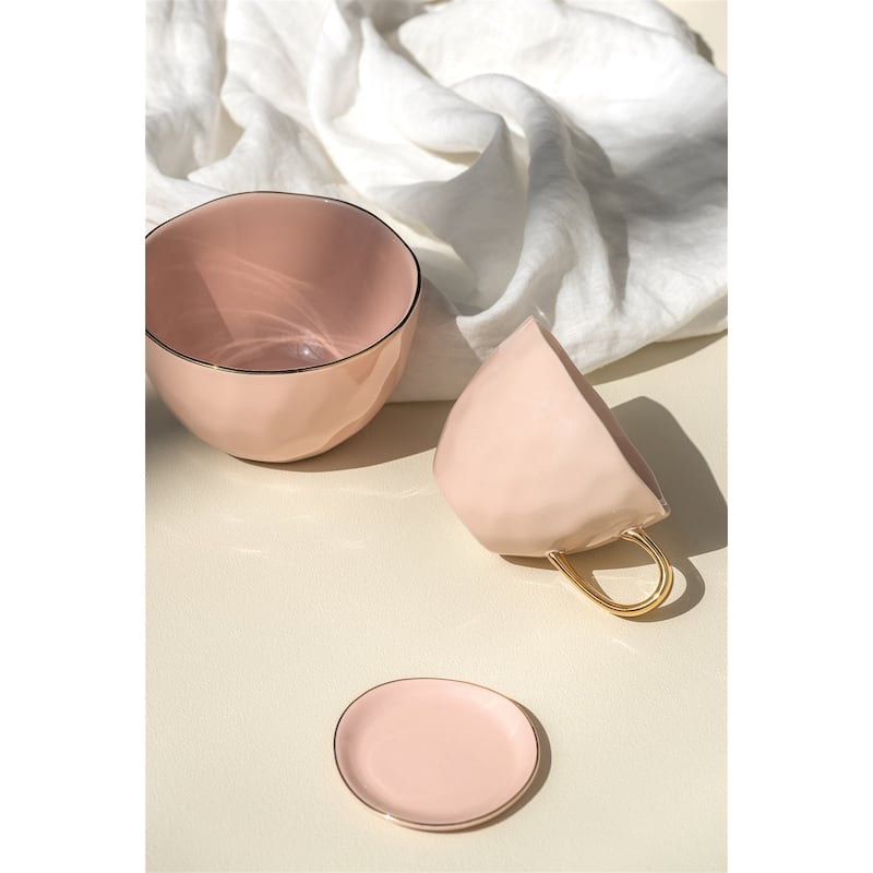Good Morning Cappuccino/Tea Cup Old Pink
