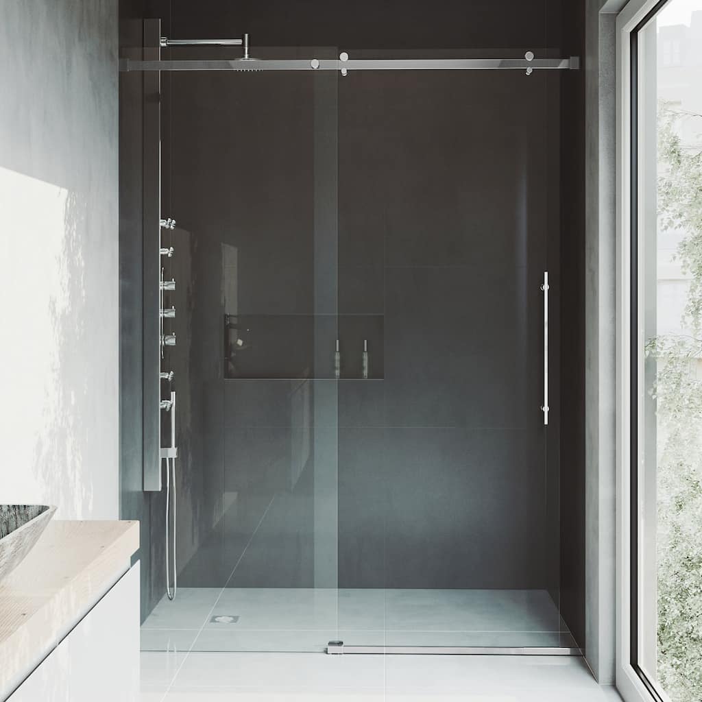 Vigo Luca 78-3/4" High x 60" Wide Sliding Frameless Shower Door