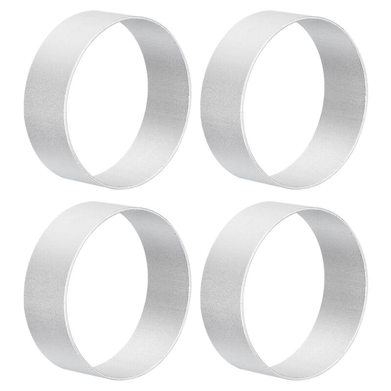 4pcs Round Cookie Cutter, Aluminum Alloy Circle Biscuit Cutter, Silver