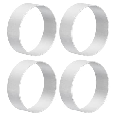 4pcs Round Cookie Cutter, Aluminum Alloy Circle Biscuit Cutter, Silver