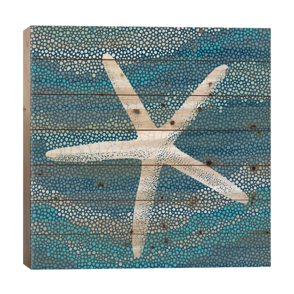 Sea Glass IV Print On Wood by Wild Apple Portfolio - Multi-Color