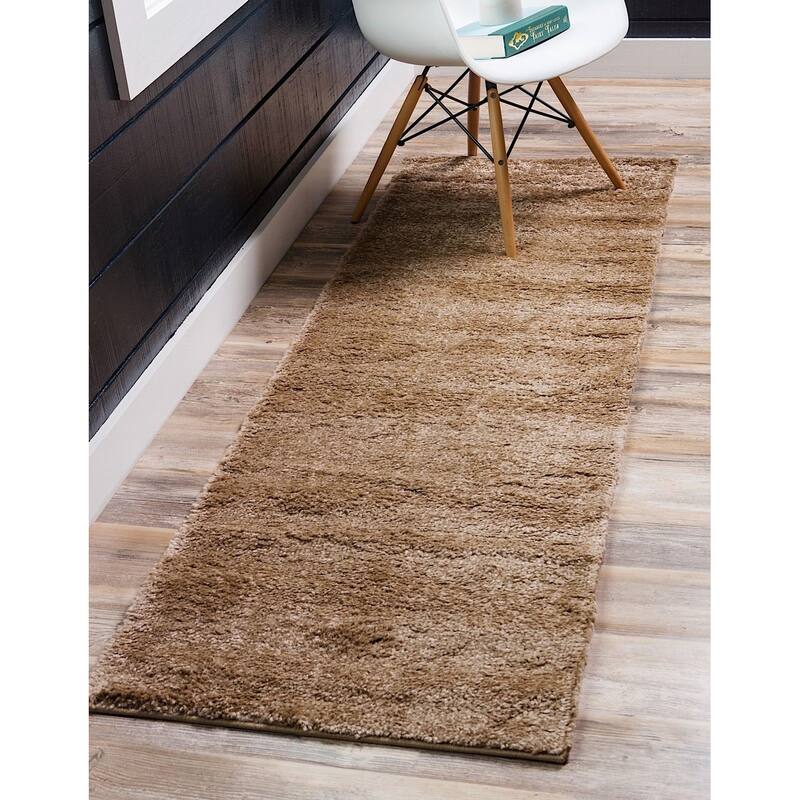 Solid/Striped Zoit Collection Area Rug - 2'2"x6'7" - Light Brown