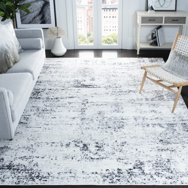 SAFAVIEH Amelia Modern Abstract Rug - 9' x 12' - Ivory/Grey