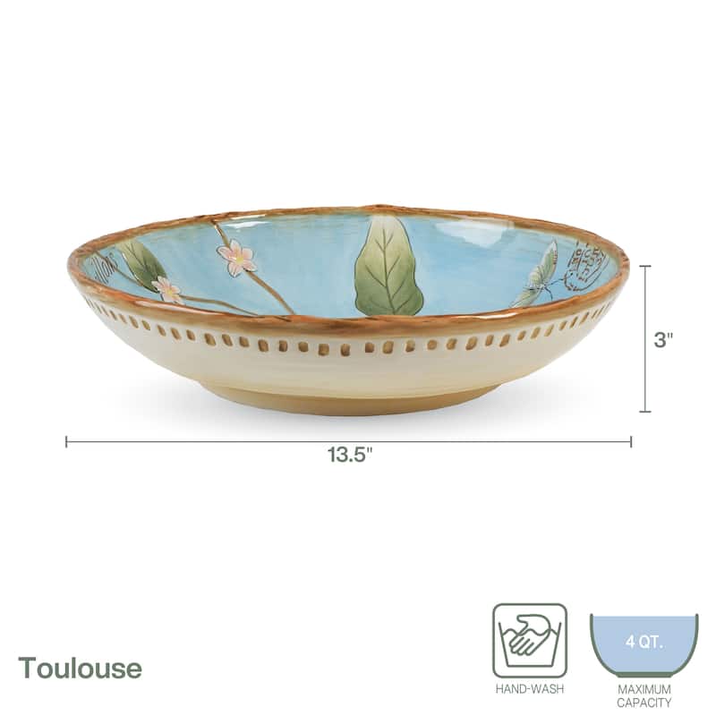 Fitz and Floyd Toulouse Large Serving Bowl, 4 Quarts